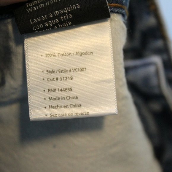 KanCan Button Fly Cut Off Jean Shorts Light Hi Rise Distressed Size Large H12810 - Picture 10 of 12